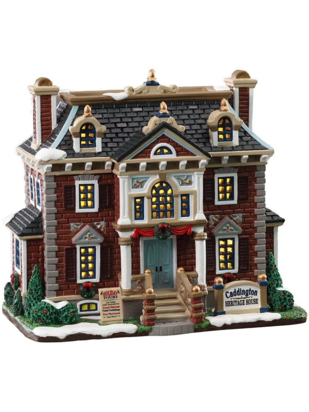 Battery Operated LED Christmas Village Heritage House Decor - Festive Holiday